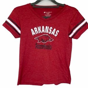 Razorback Sparkle Hog Tee Shirt Red Size Large